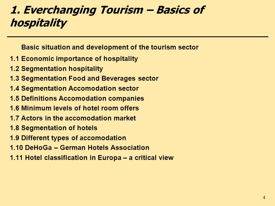 The economic importance of hospitality industry tourism essay